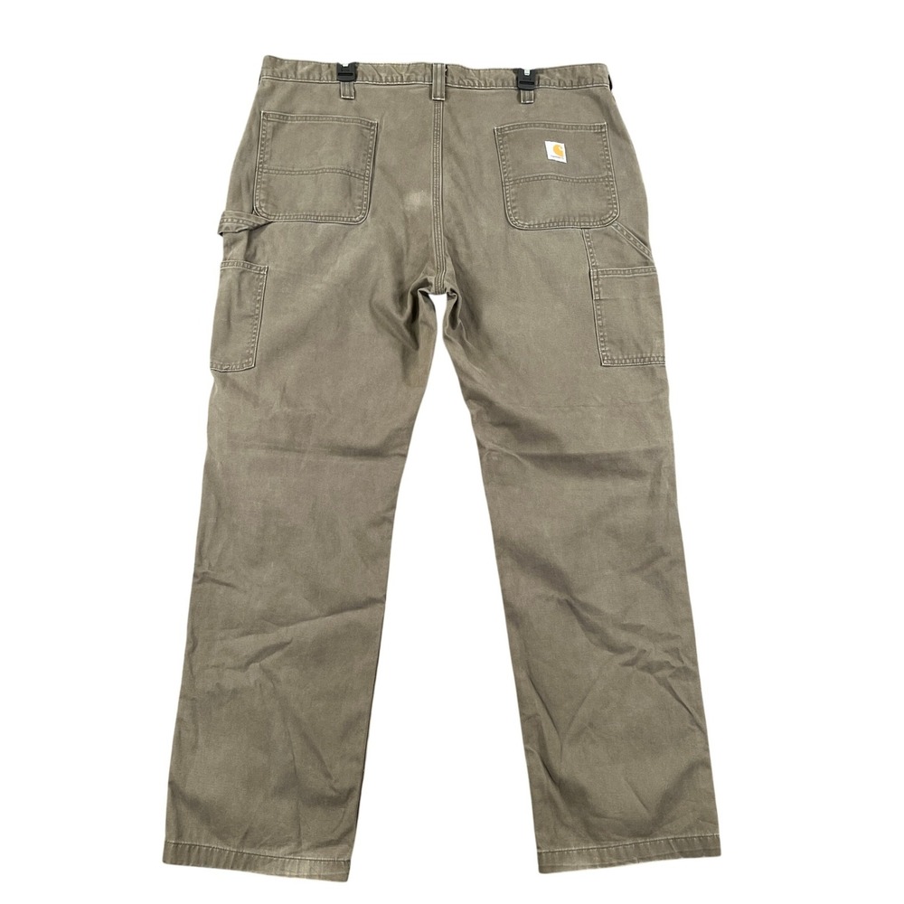 Carhartt B324 Carpenter Pants Mens 42x33 Relaxed Fit Cotton Brown Workwear